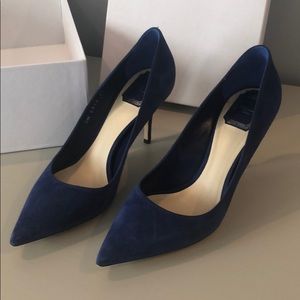 Dior blue suede heels